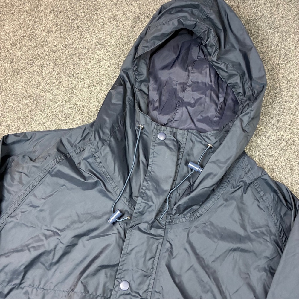 WearGuard Style 840 Mens Size Large Navy Blue Hooded Rain Jacket Windbreaker